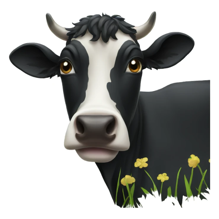 black cow sticker