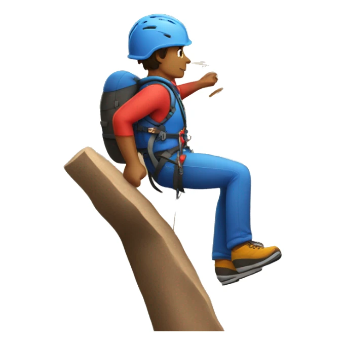 Climber setting off fireworks sticker