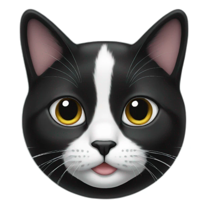tuxedo cat moustache sticker