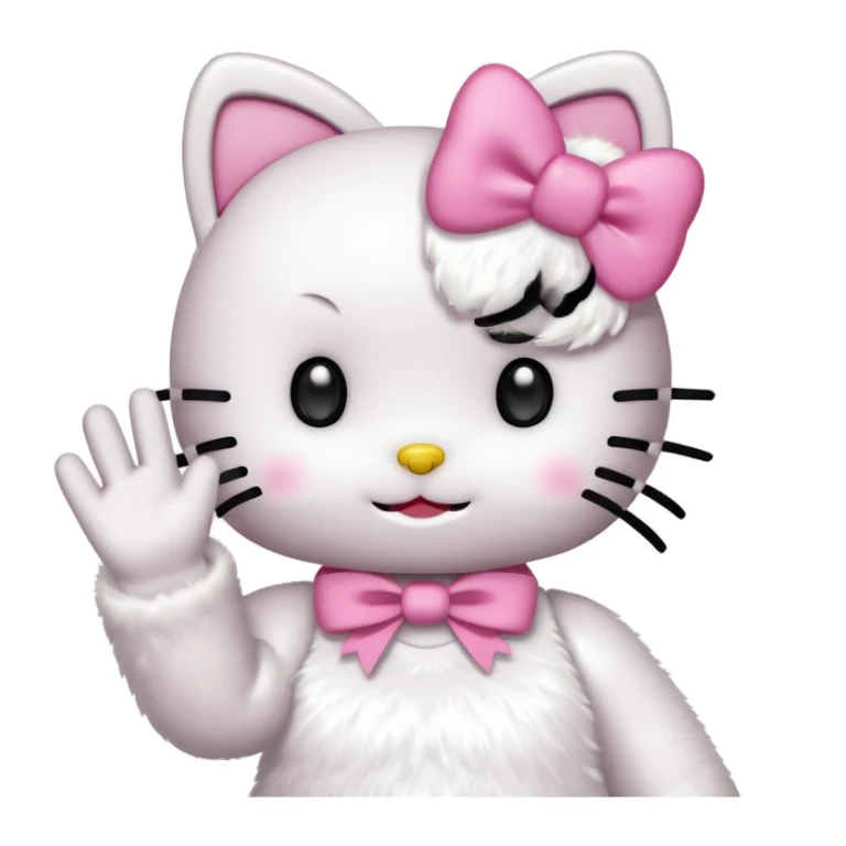 Hello Kitty qui dit coucou sticker