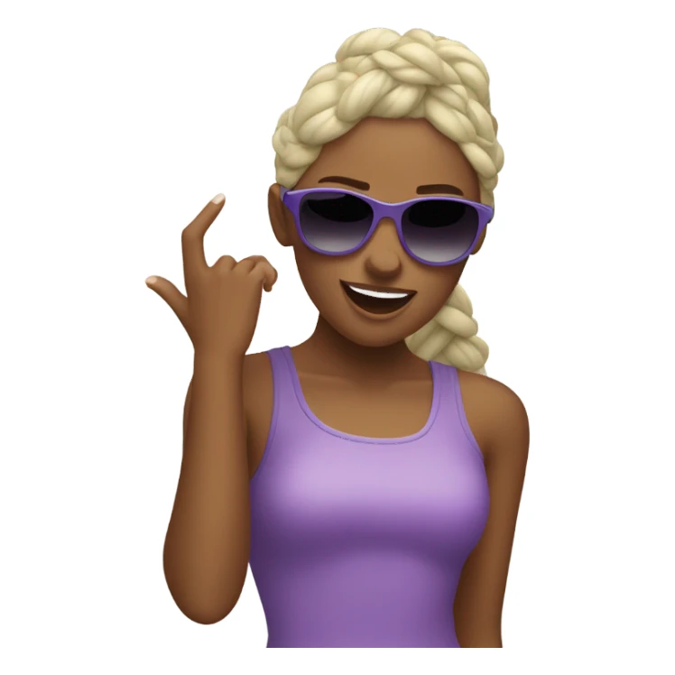 Girl dabbing with pit vipers sticker