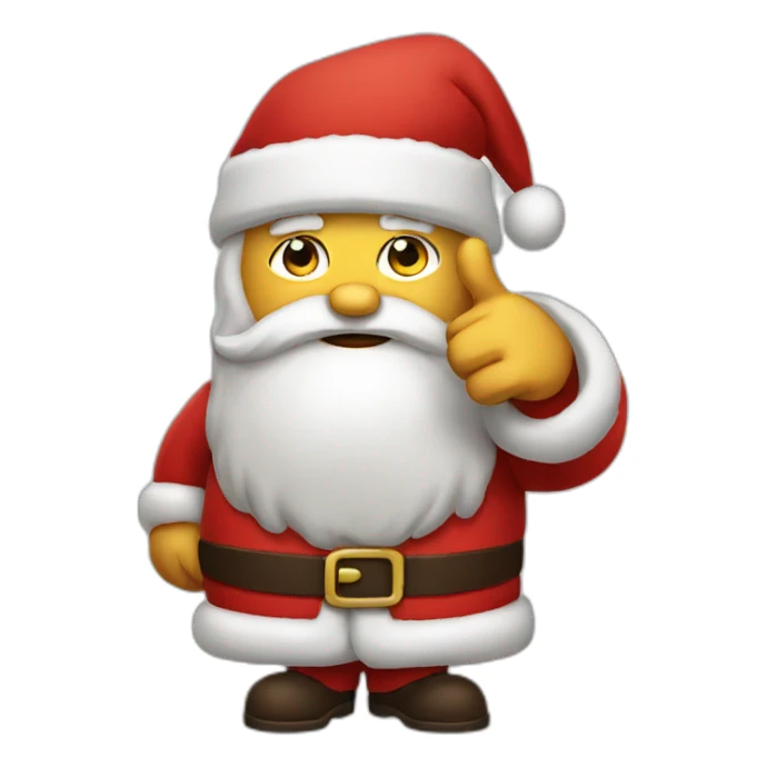 santa doing thumbs down sticker