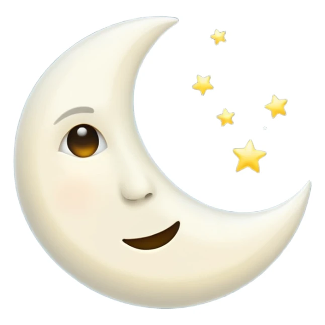 glowing half moon sticker