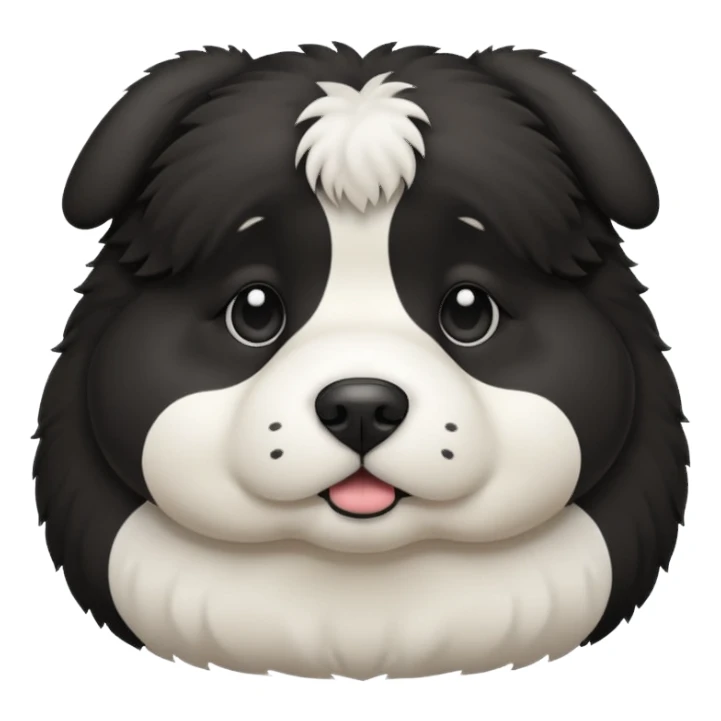 Black and white fat dog sticker