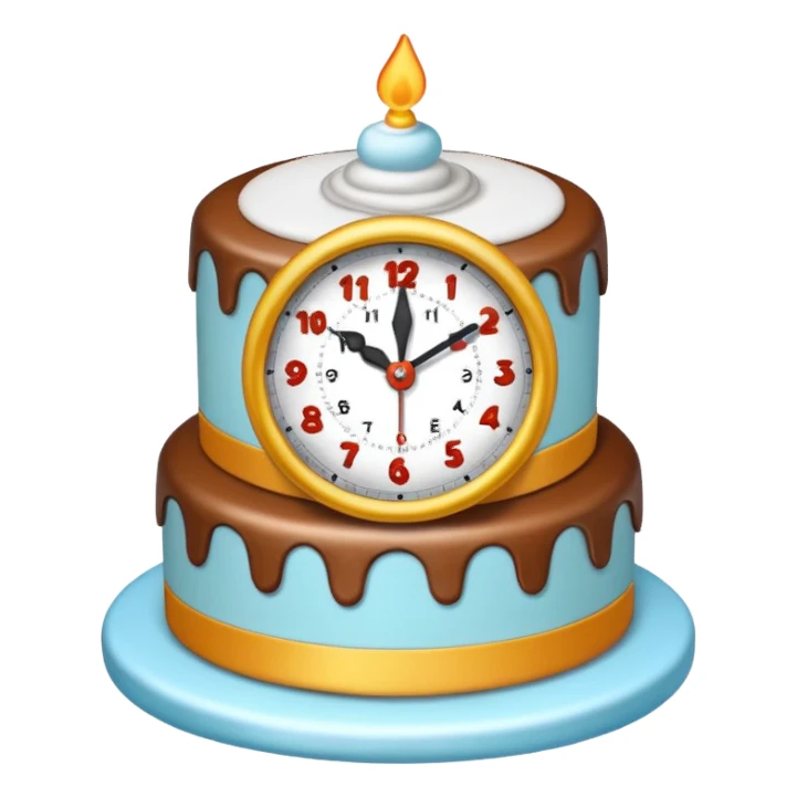 Cake clock sticker