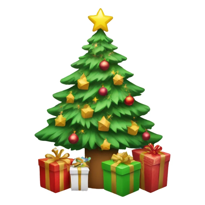 Christmas tree and gifts sticker