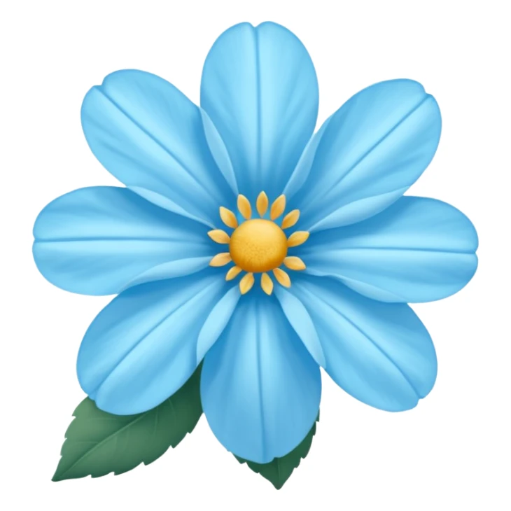 Flor del pensamiento celeste sticker
