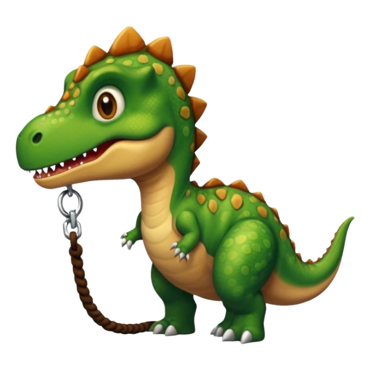 dinosaur on leash sticker