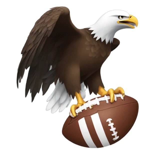 Eagle with football sticker