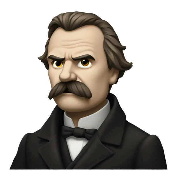 Nietzsche staring in the abyss sticker