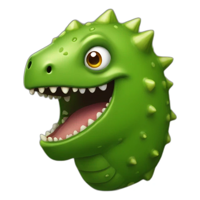 evil pickle dinosaur sticker