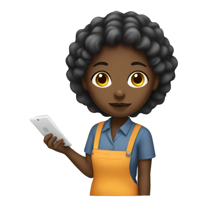 Black Girl working  sticker