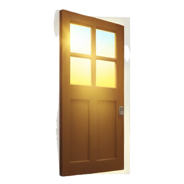 open door sunlight sticker