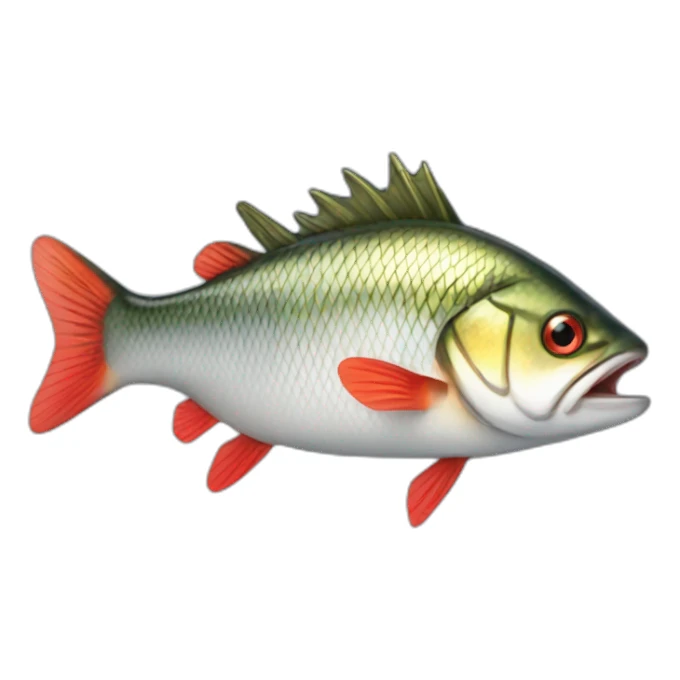 fishing perch sticker
