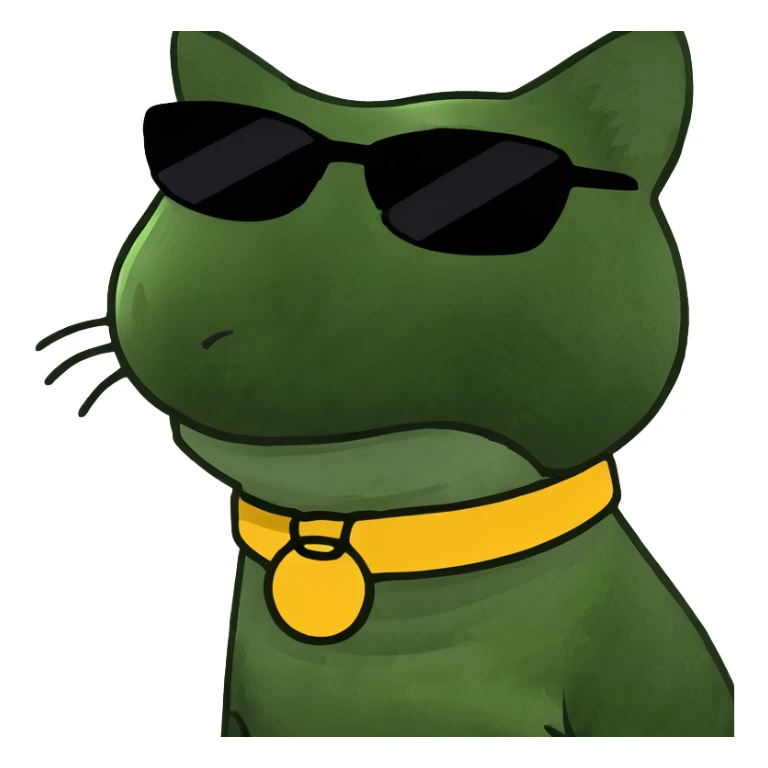 Cat with sunglasses sticker