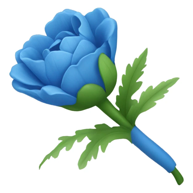Blue bouquet flower sticker