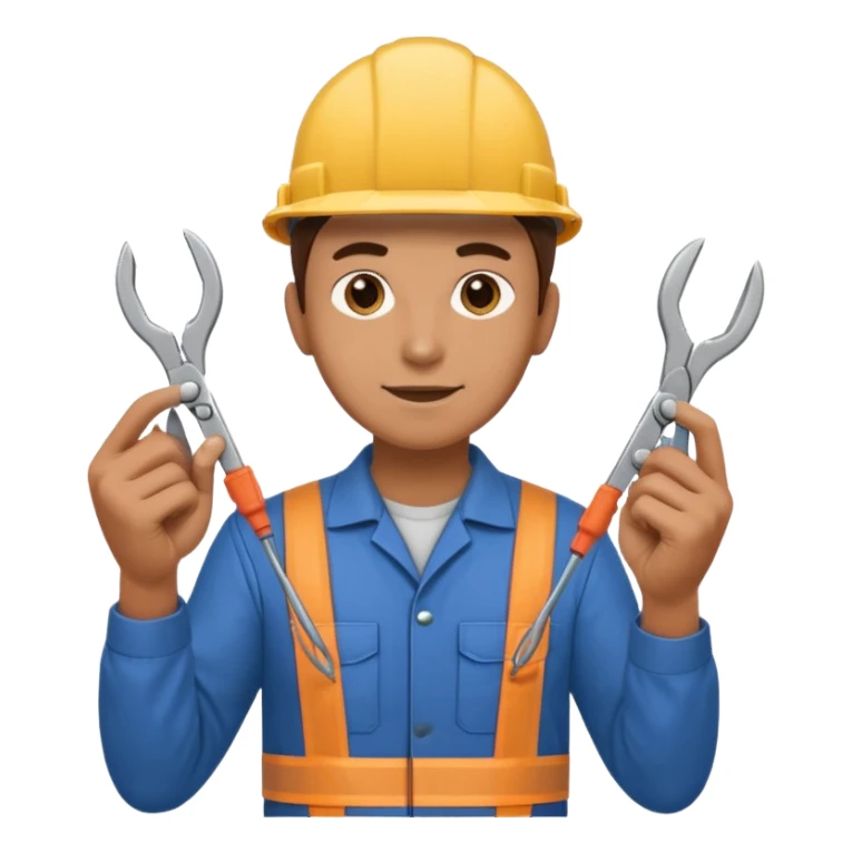 Electrician with Wire Cutters Open sticker