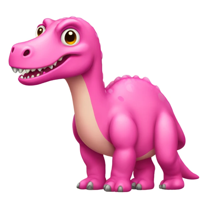 Pink dinosaur sticker