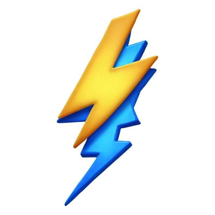 Blue lightning bolt sticker