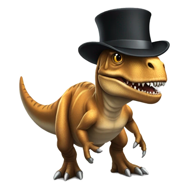 T-Rex with top hat and wand sticker