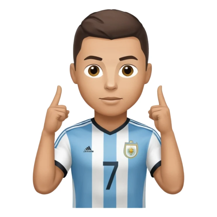 Ronaldo wearing argentinas jersy sticker