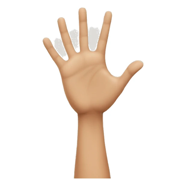 Hand doing Tiger pose hand sticker