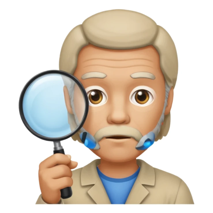 Sócrates mirando con una lupa  sticker