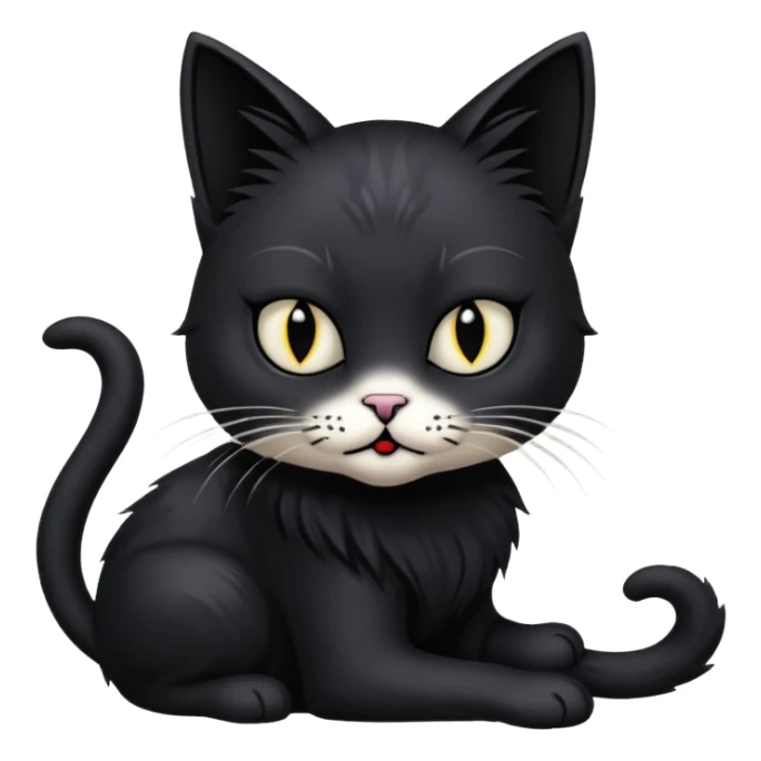 Goth cat get tattooed sticker