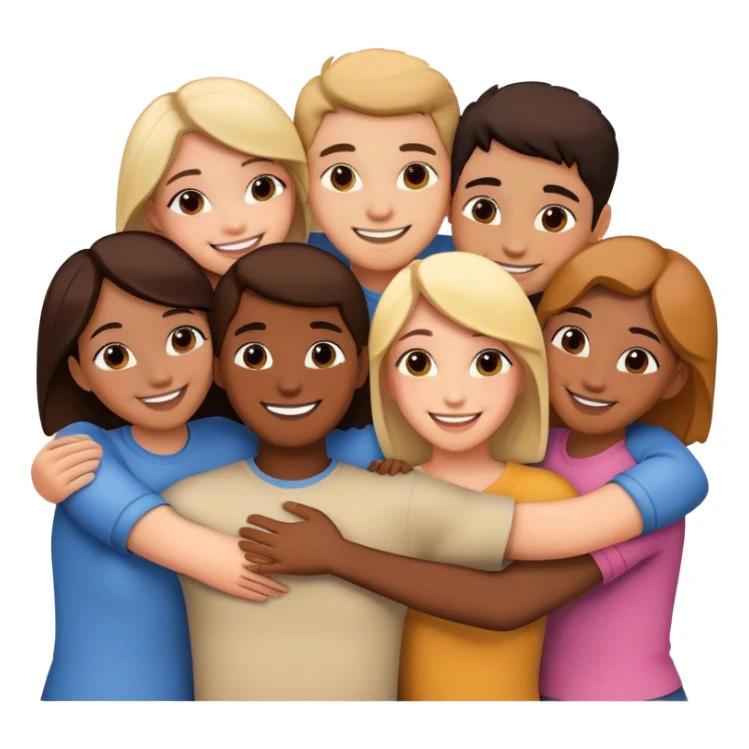 Friends hugging  sticker