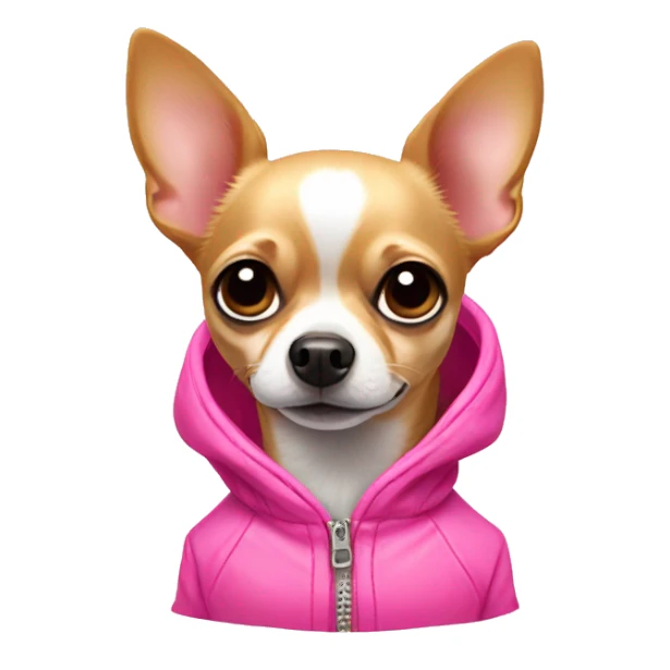 Chihuahua in a pink jacket sticker