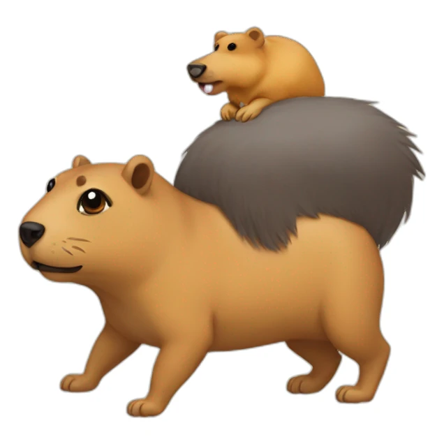 Cappybara on a dog sticker