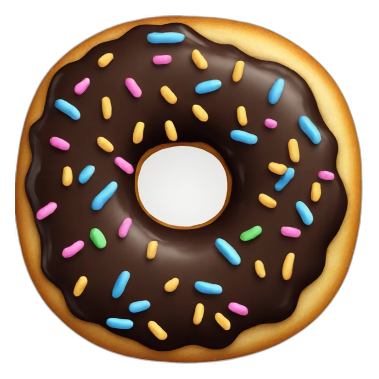 Black donut sticker