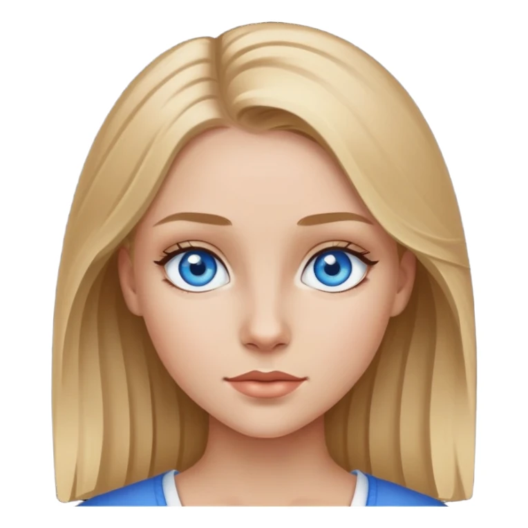Chica rubia oscuro con ojos azules  sticker