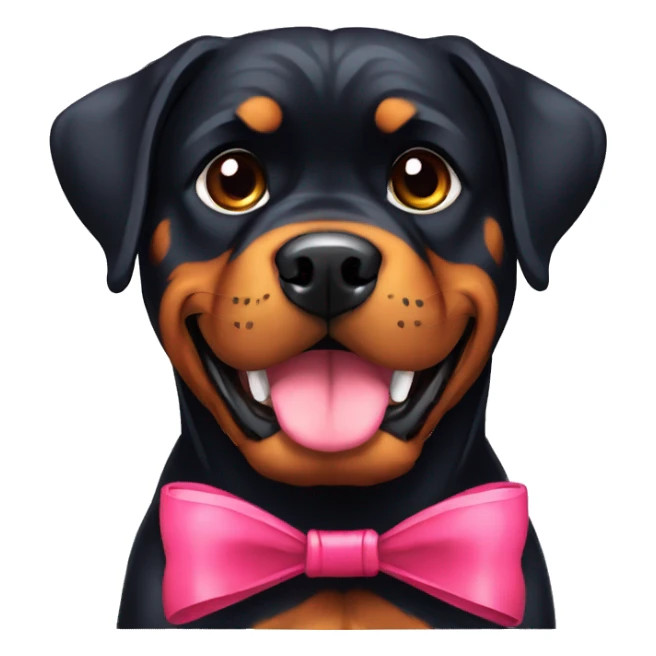 rottweiler with bow sticker