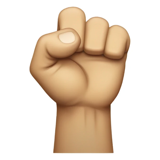 a fist looking up sticker