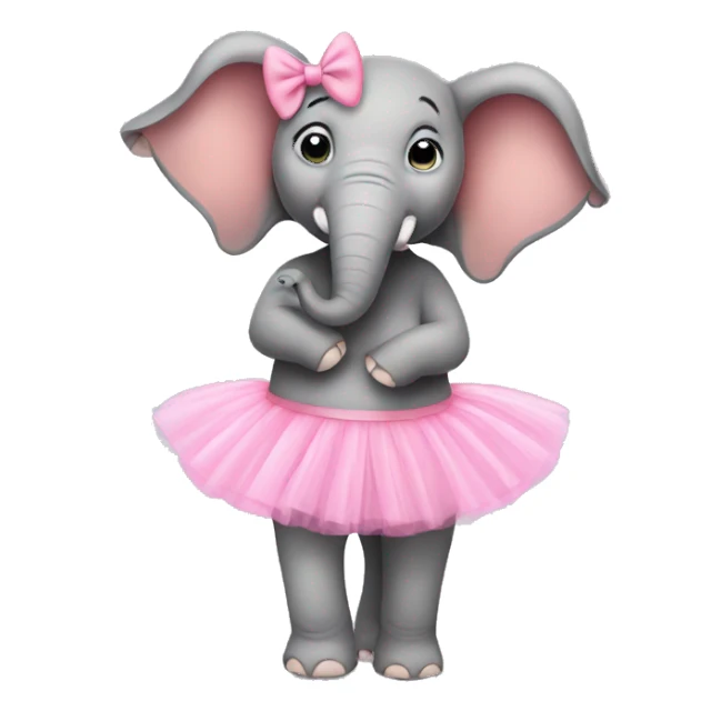 Elephant with a pink tutu sticker