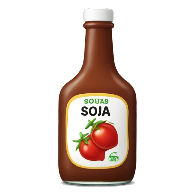 bottle of soja sauce sticker