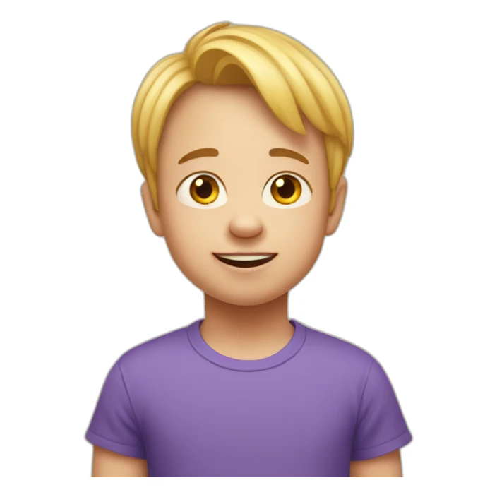 Down’s syndrome boy looking dopey sticker