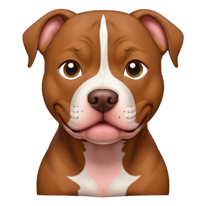 Brown pitbull with no white  sticker