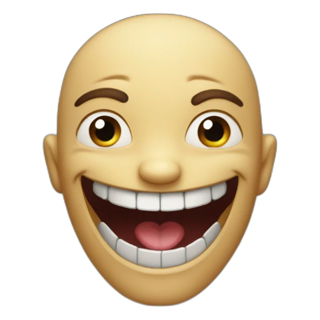 Big big scary smile sticker