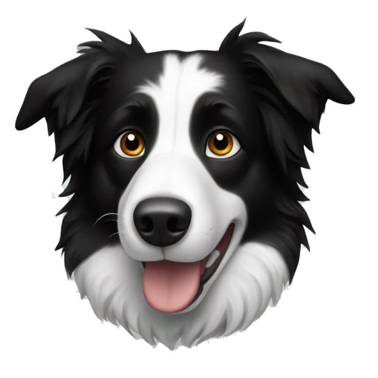 A border collie thats black and white sticker