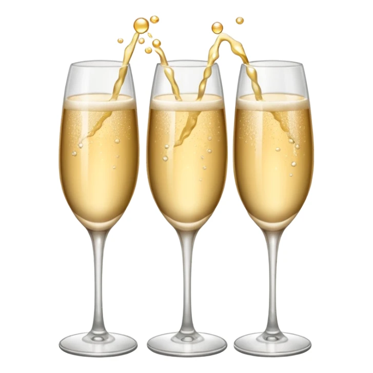 three glasses toasting sticker
