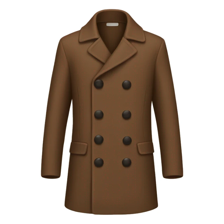 Simple brown coat sticker