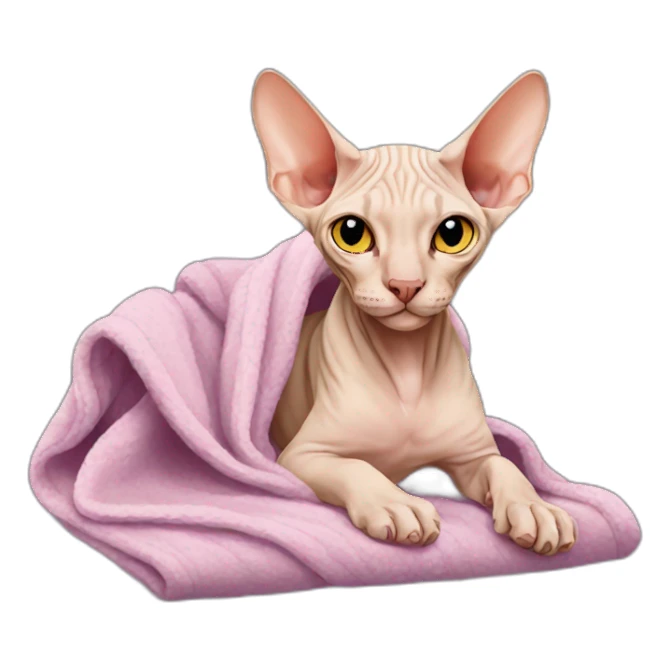 Sphynx blanket sticker