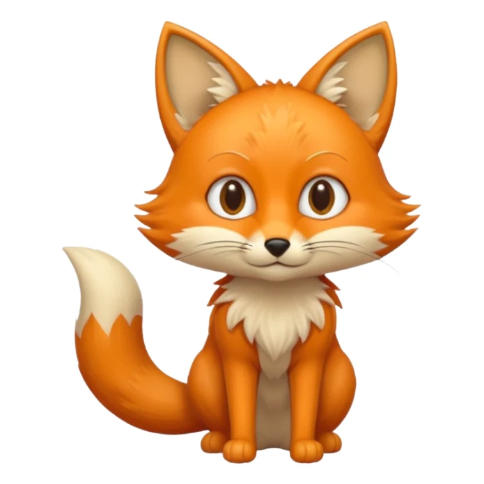 Cat and fox mix with small slim eyes sticker