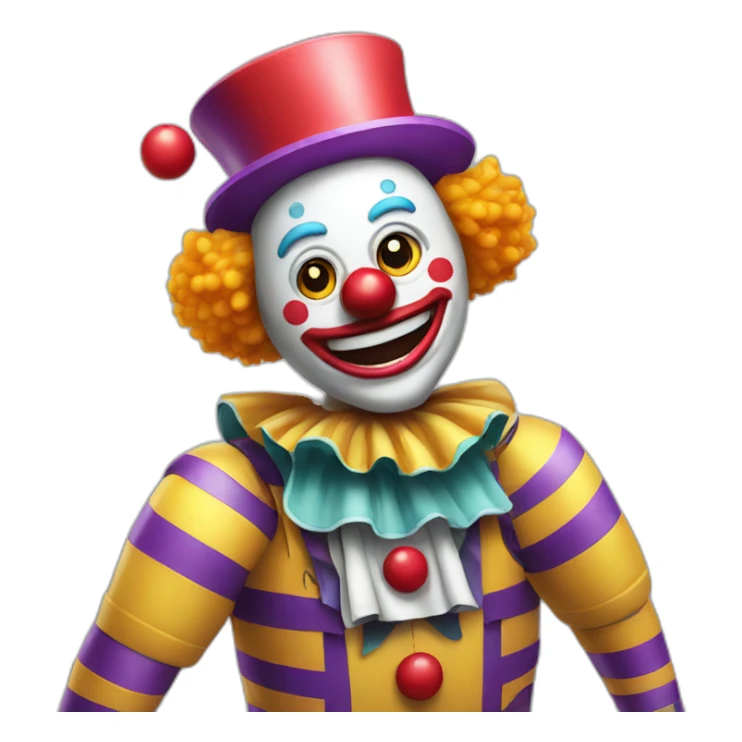 clown robot sticker