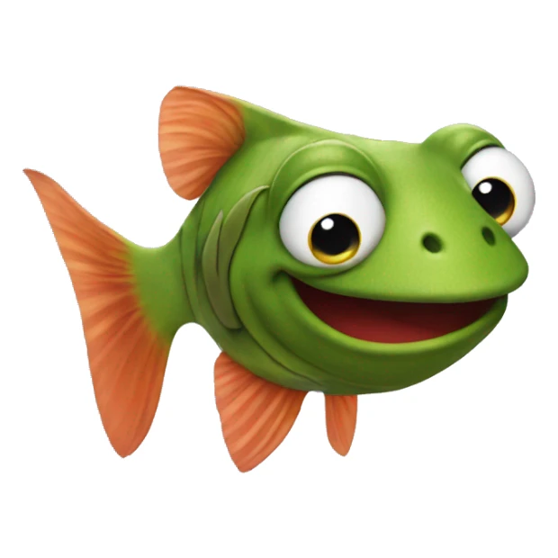 Kermit the frog as a fish sticker