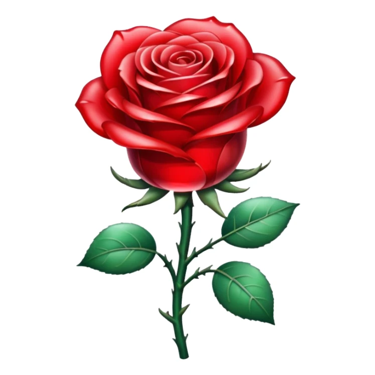 Red chrystal rose sticker