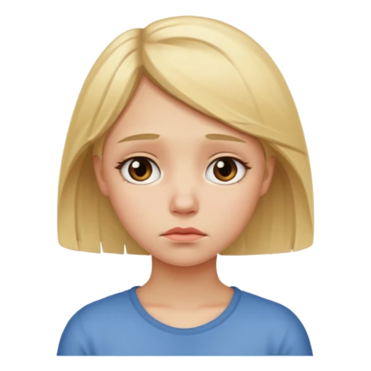 Sad girl blond sticker