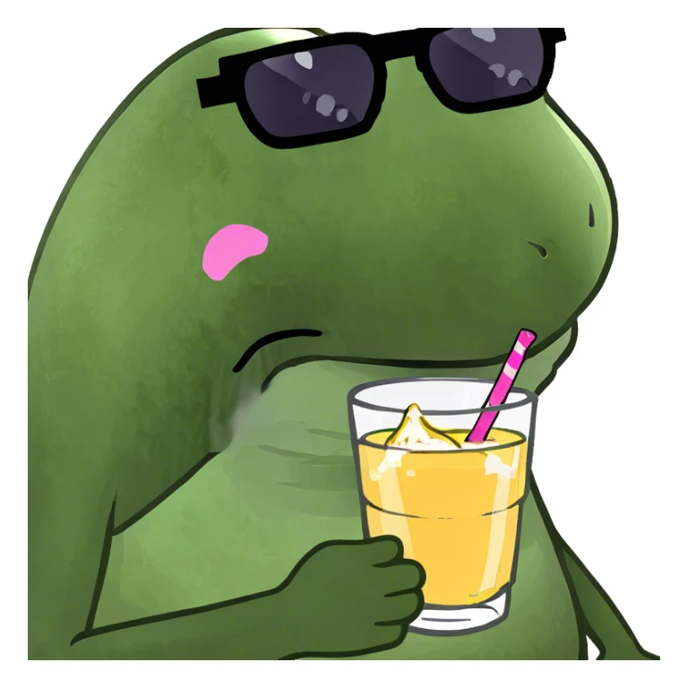 Grape Juice with Ice in clear cup sticker